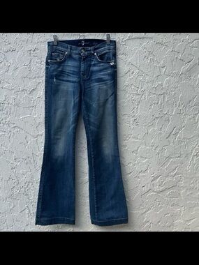 7 For All Mankind Dark Blue Flare Jeans